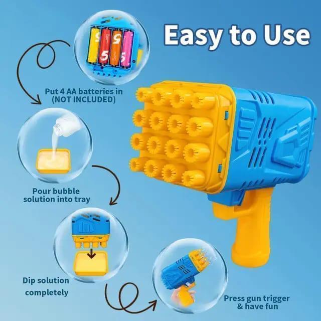 Exciting Multicolor Bubble Gun – Fun for Kids