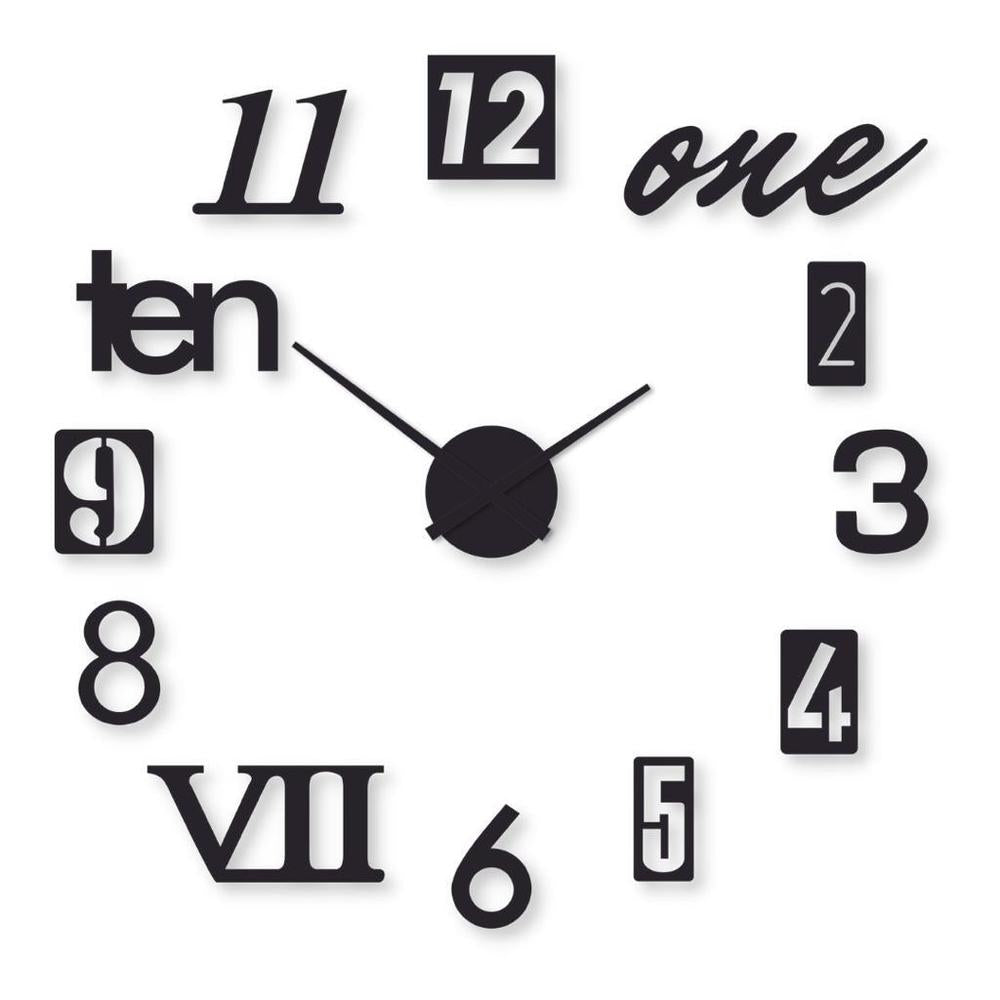 Decorative Wood Wall Clock with Mix Style Numbers
