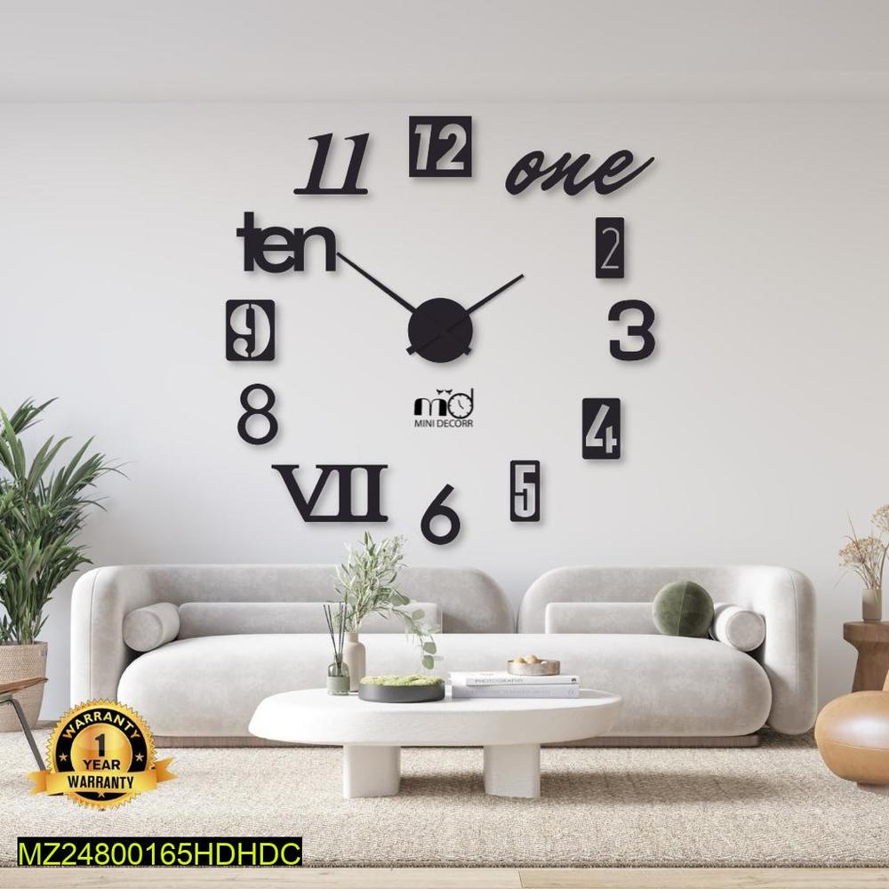 Decorative Wood Wall Clock with Mix Style Numbers