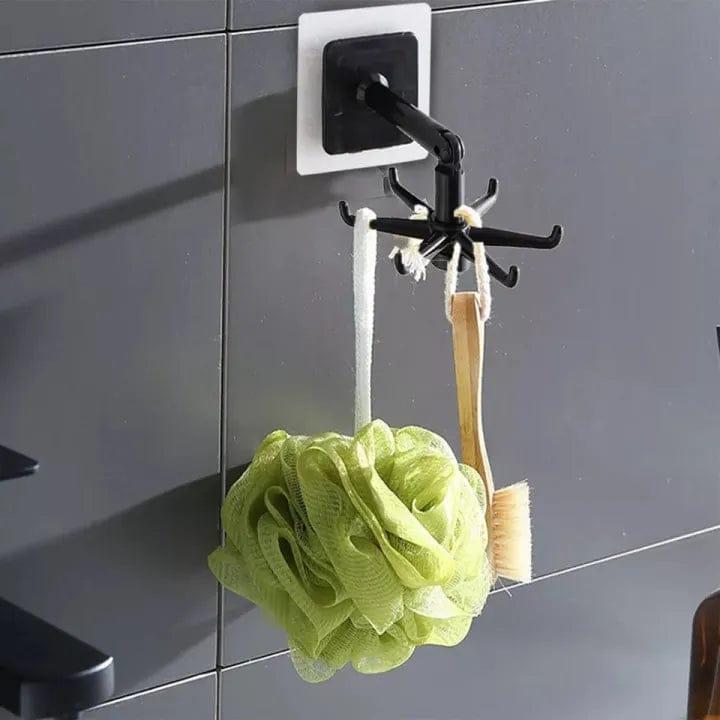 Wall Mount Rotating Hooks – 360° Swivel Organizer