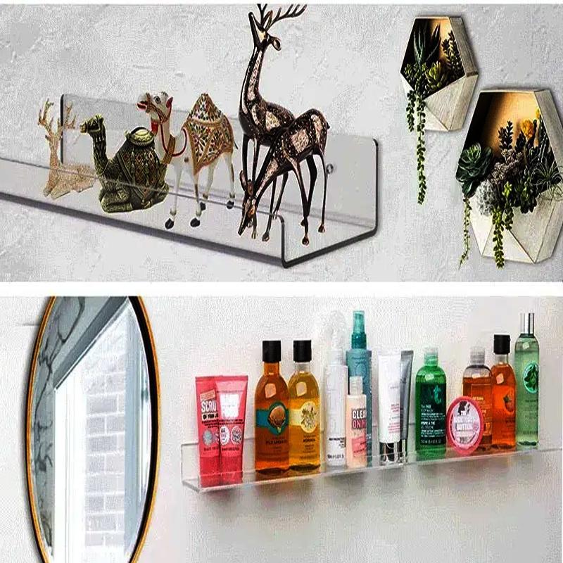 🖼️ 5-Piece Acrylic Wall Shelves Set – Stylish, Modern &amp; Functional Décor! ✨🏠