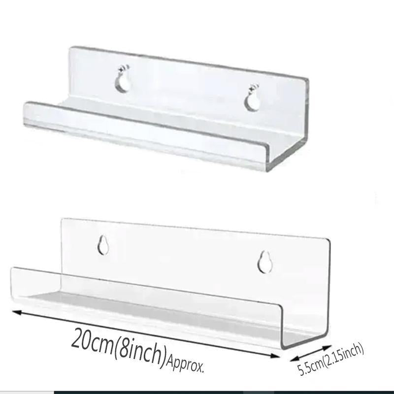 🖼️ 5-Piece Acrylic Wall Shelves Set – Stylish, Modern &amp; Functional Décor! ✨🏠